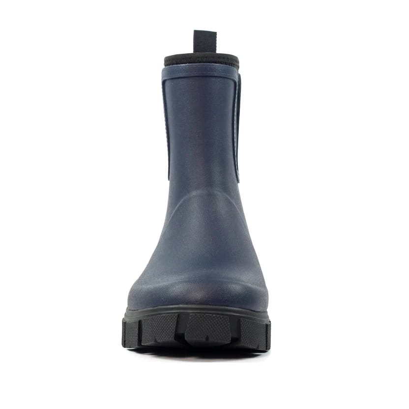 Womens Lazy Dogz Ankle Wellingtons Navy