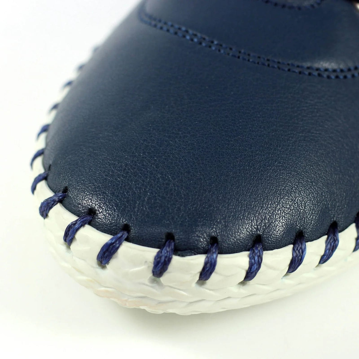 Womens Lunar St Ives Leather Casual Trainer Navy