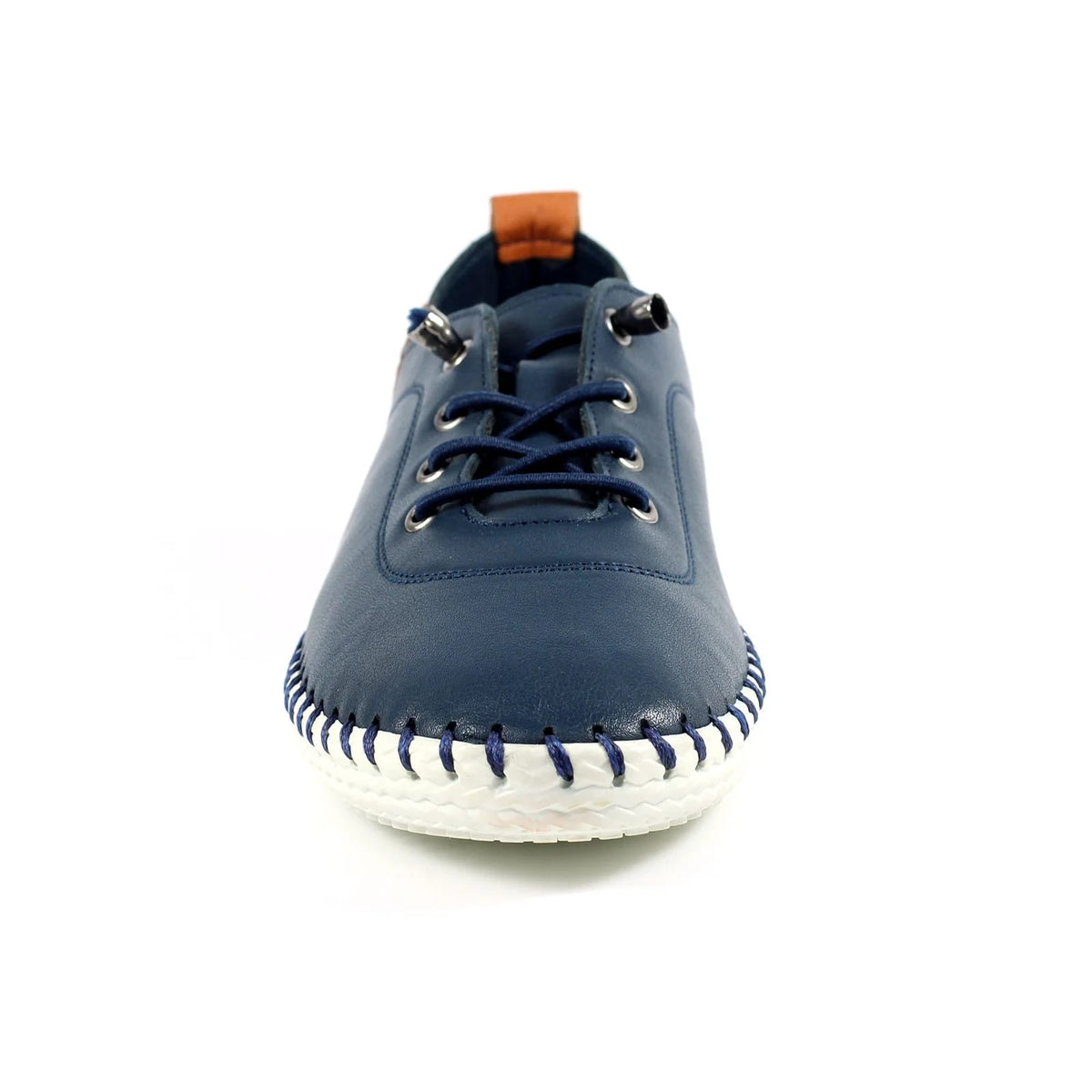 Womens Lunar St Ives Leather Casual Trainer Navy