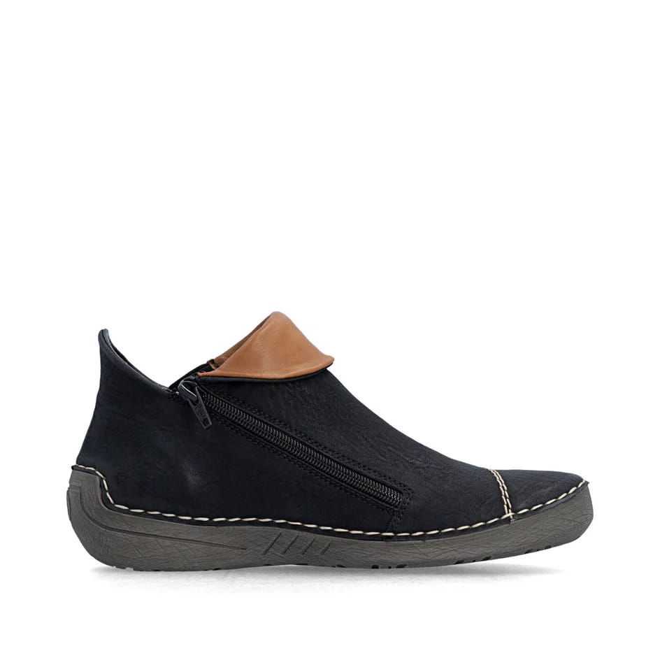 Womens Rieker Fleece Lined Ankle Boots Black