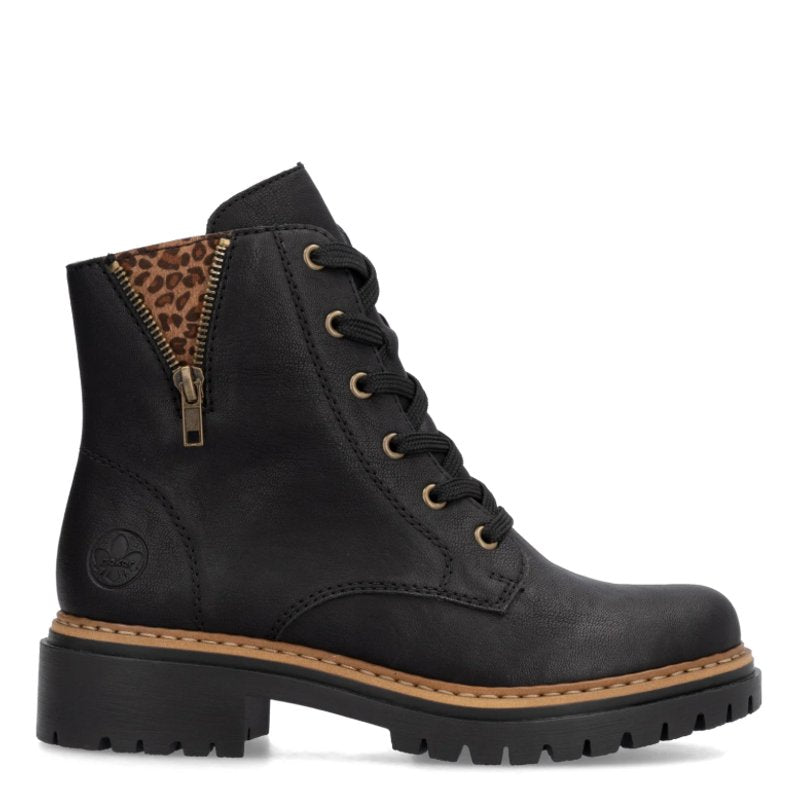 Womens Rieker Fleece Lined Boots Black