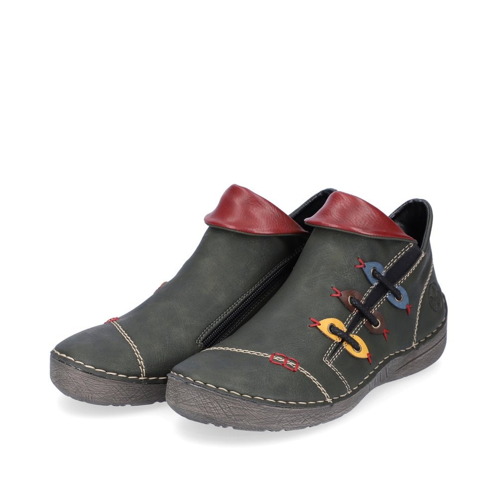 Womens Rieker Ankle Boots Green