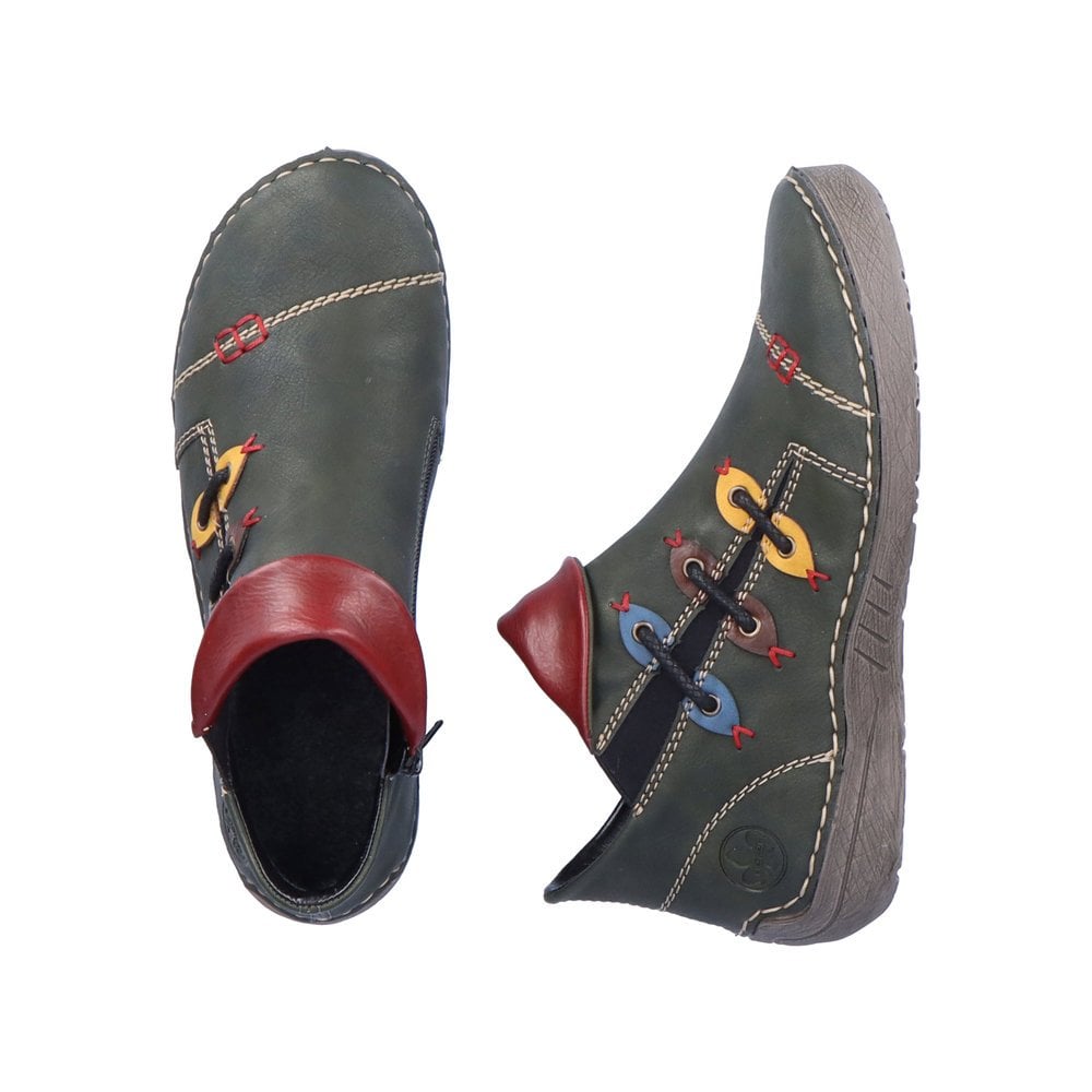 Womens Rieker Ankle Boots Green