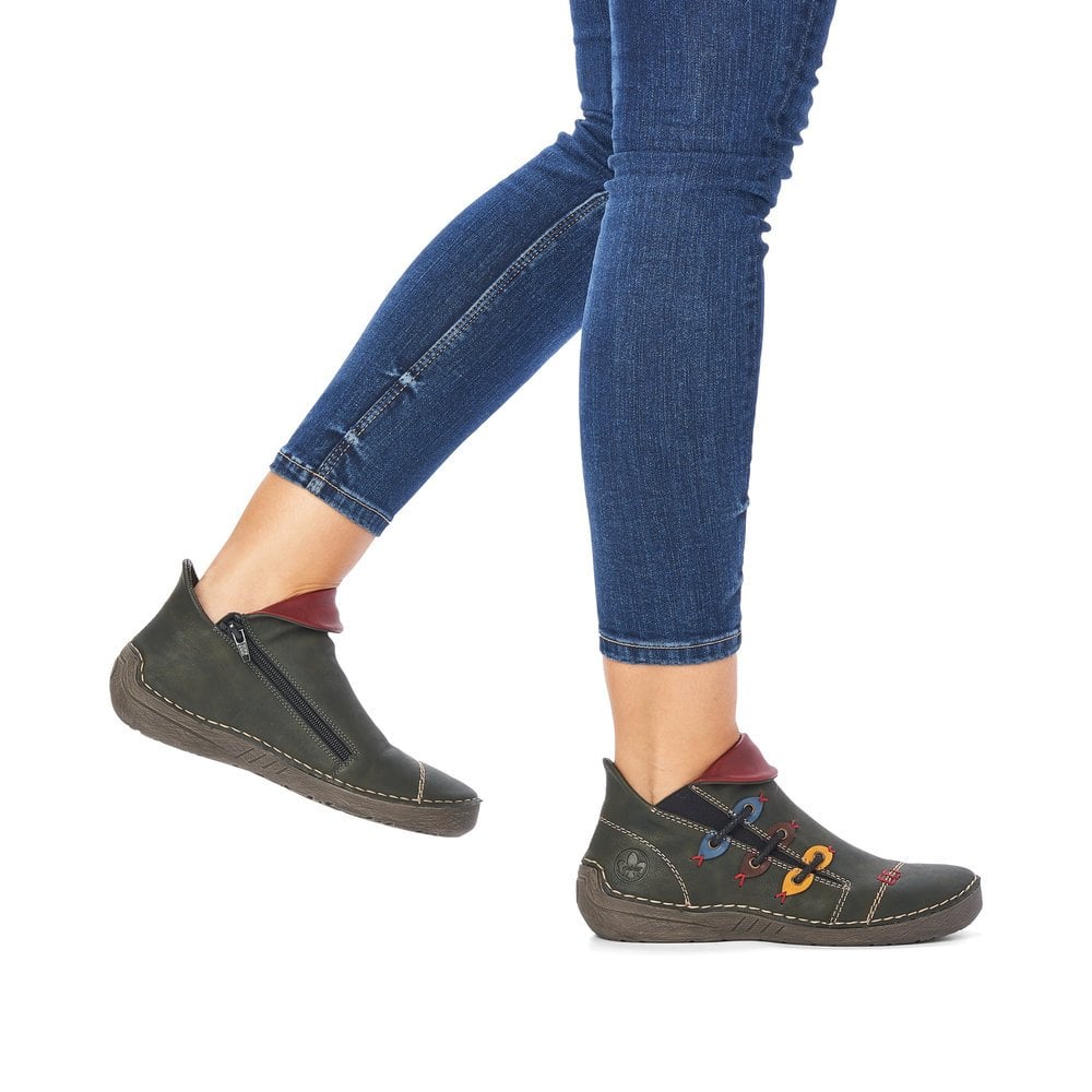 Womens Rieker Ankle Boots Green