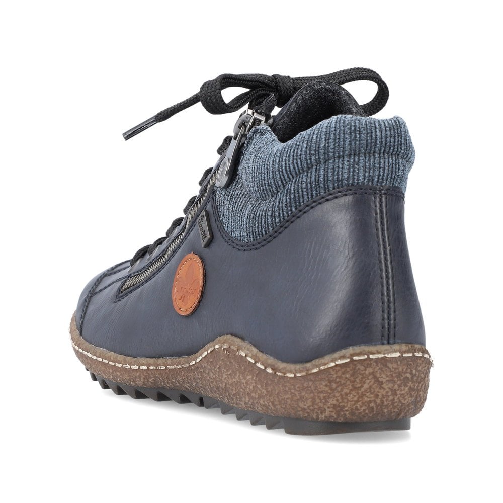 Womens Rieker Fleece Lining Zip Boots Navy
