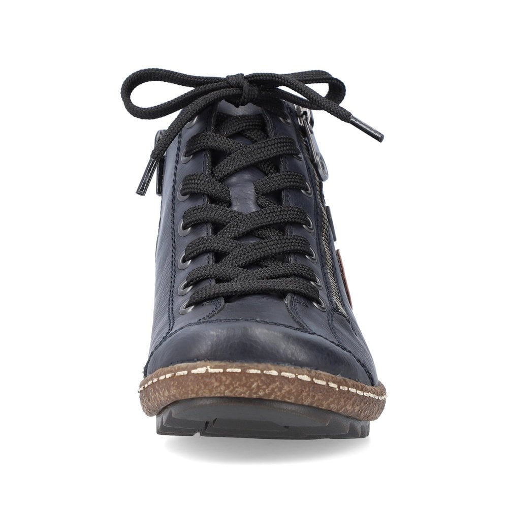 Womens Rieker Fleece Lining Zip Boots Navy