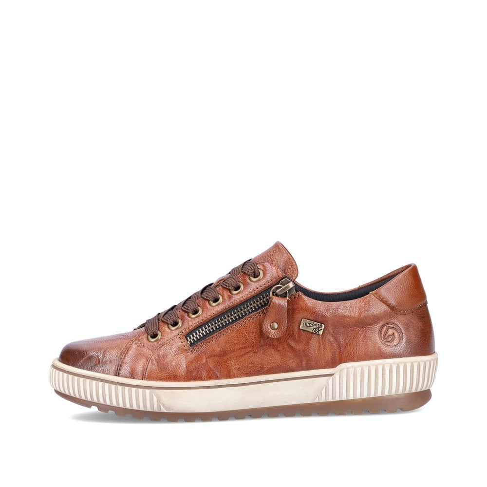 Womens Remonte Zip Shoes Brown
