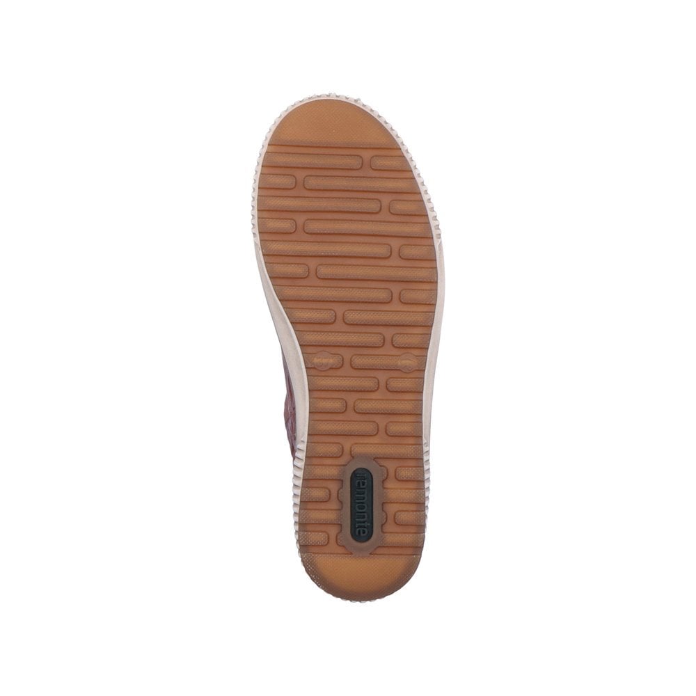 Womens Remonte Zip Shoes Brown