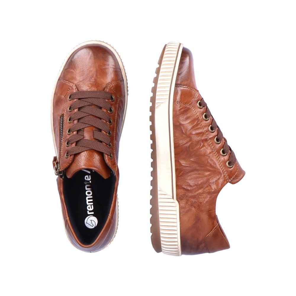 Womens Remonte Zip Shoes Brown