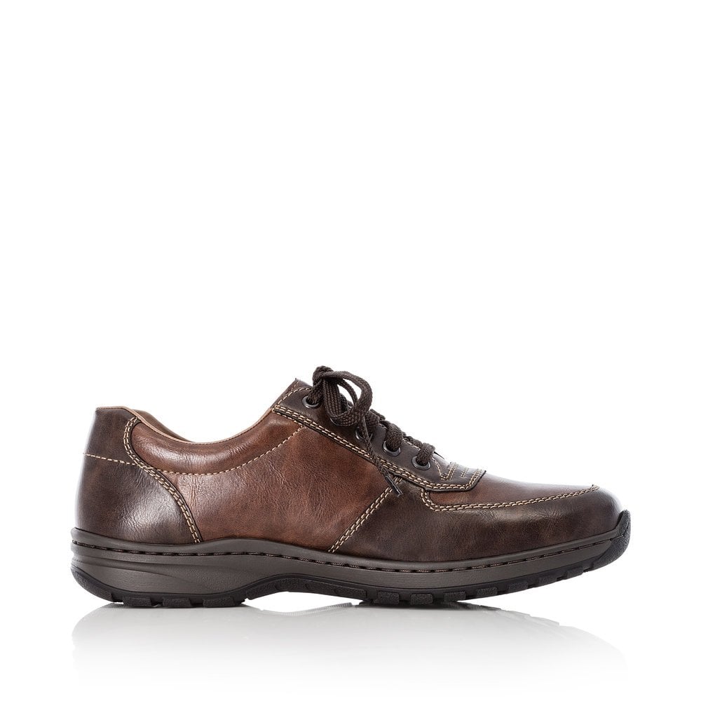 Mens Rieker Zip Shoes Removable Insole Brown