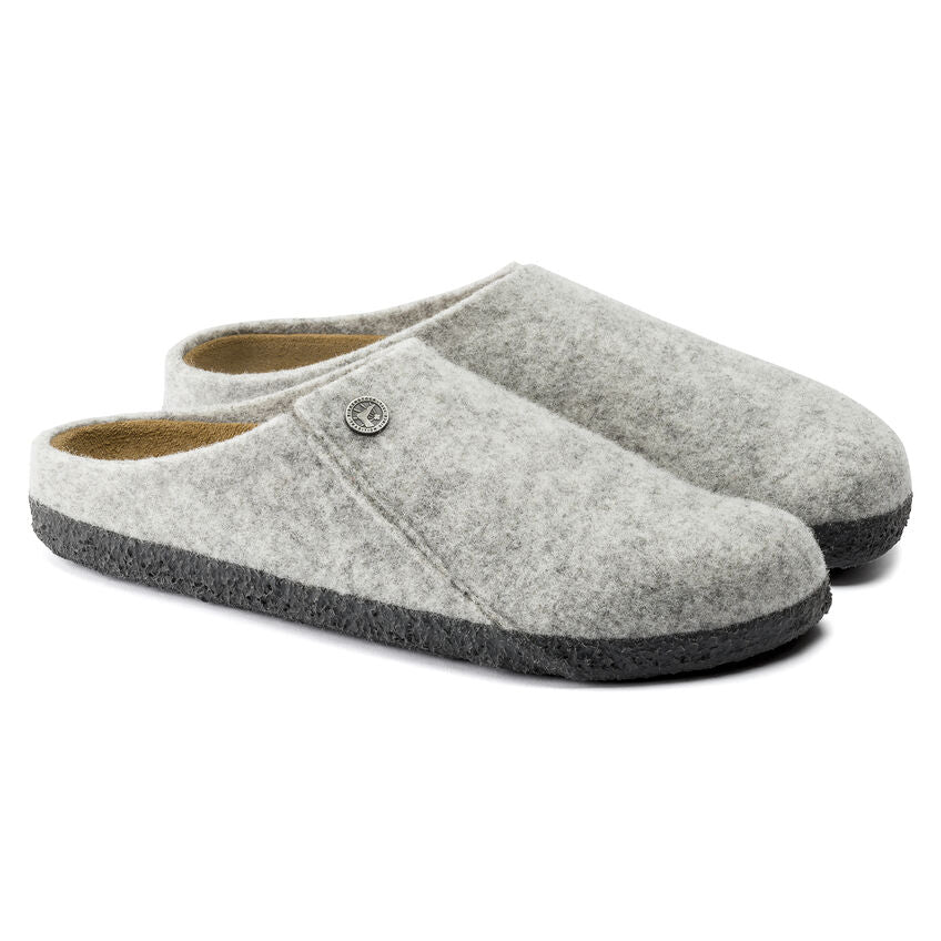 Birkenstock Zermatt Cork Latex Footbed Slippers Light Grey Narrow Fit