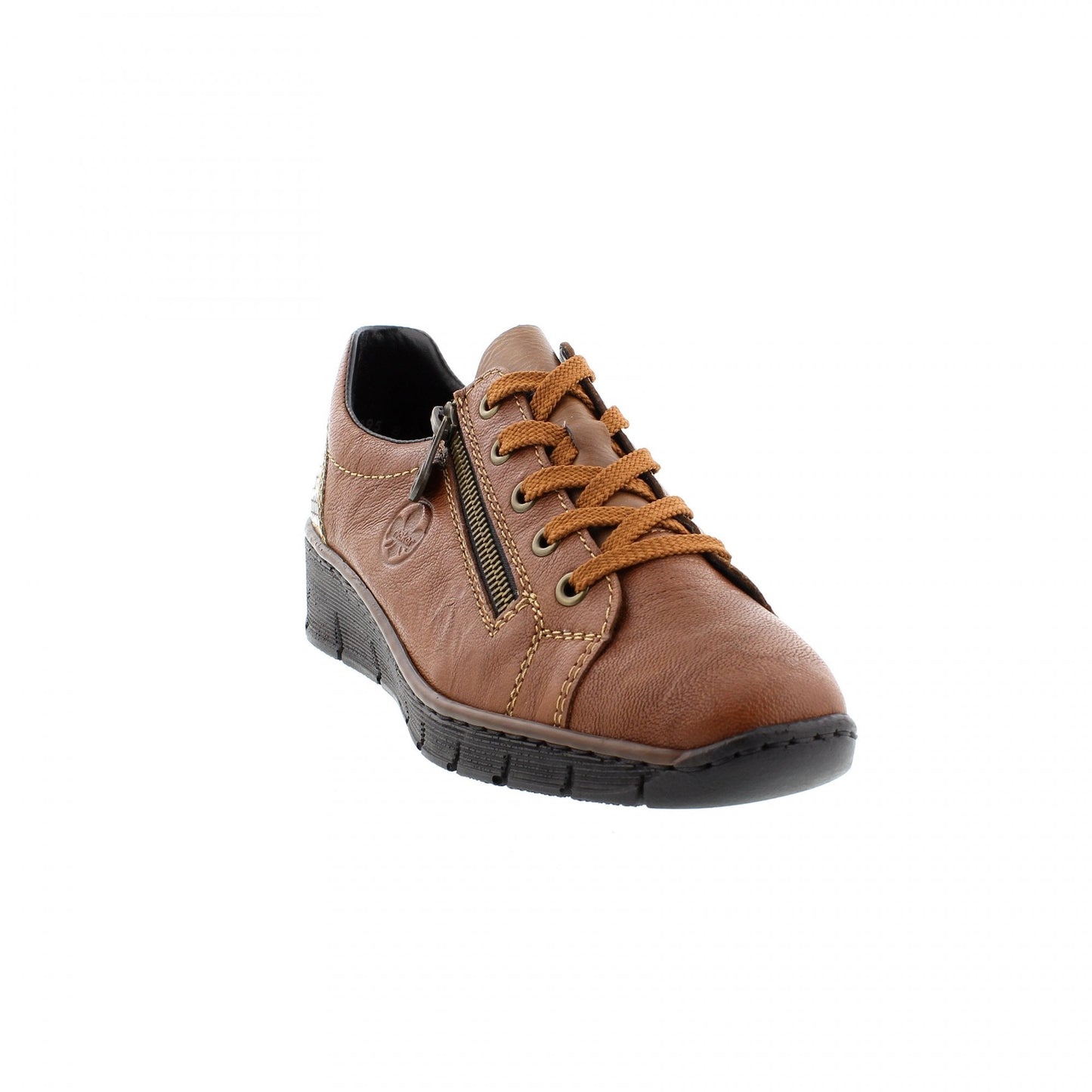 Womens Rieker Leather Trainer-style Shoes Brown