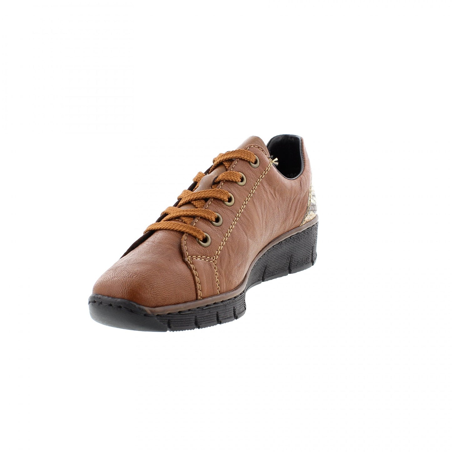 Womens Rieker Leather Trainer-style Shoes Brown