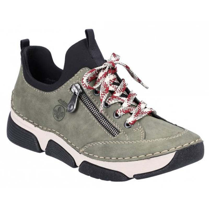 Womens Casual Up Trainers Green – Brookfield Comfort