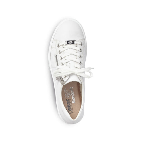 Womens Rieker Leather Trainer-style Shoes White