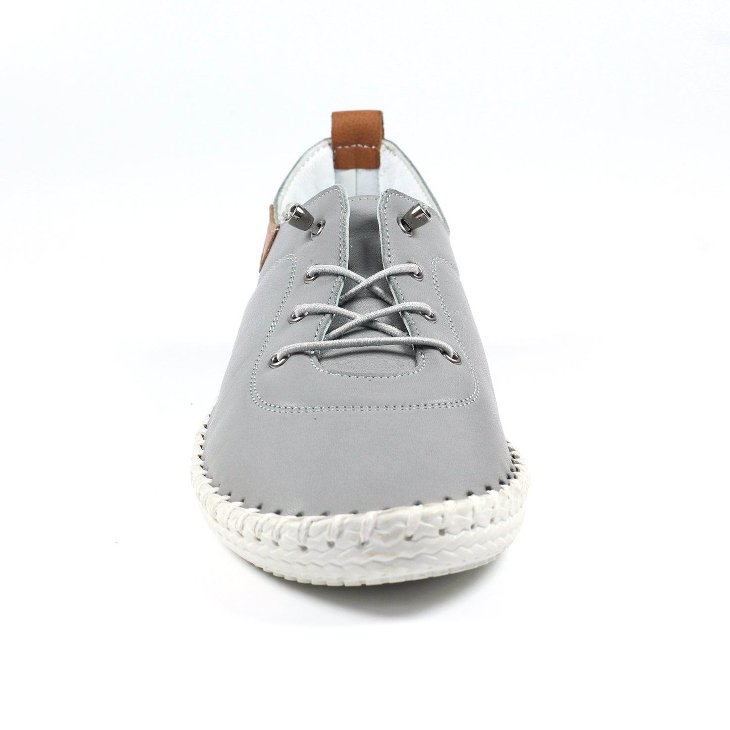 Womens Lunar St-Ives Leather Casual Trainer Grey
