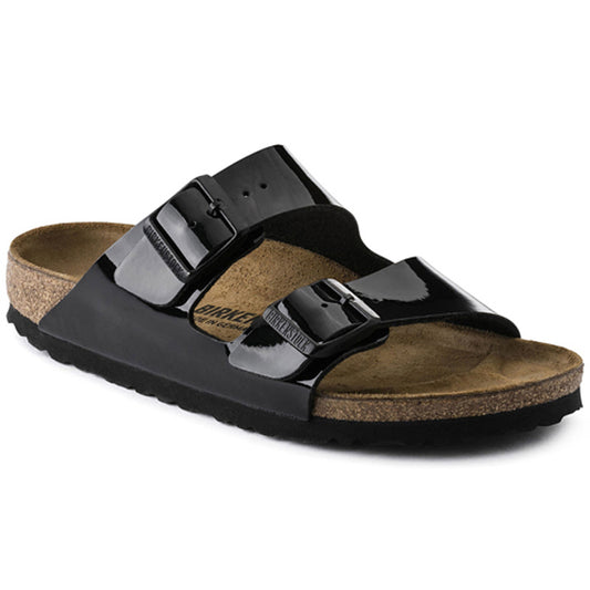 Birkenstock Arizona Two-Strap Black Patent Regular Fit