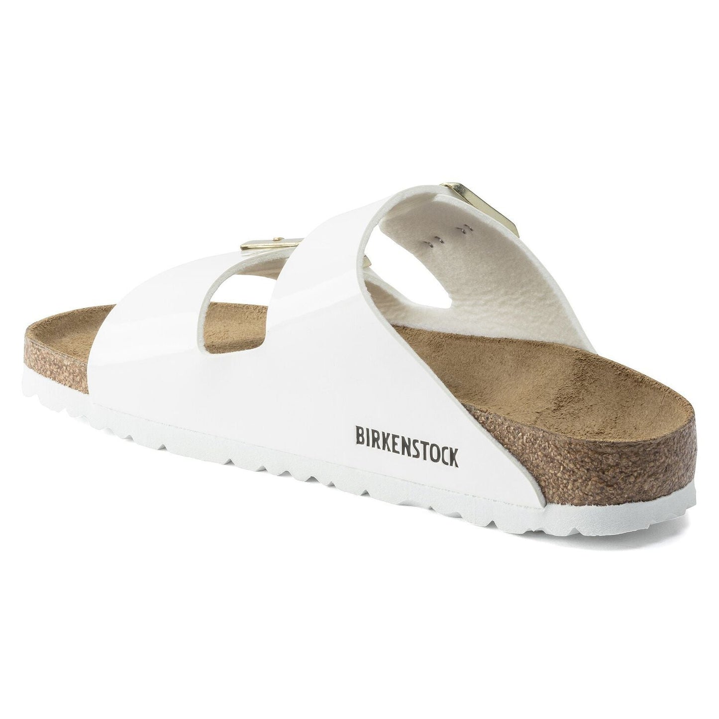 Birkenstock Arizona Two-Strap Patent Sandals White Regular Fit