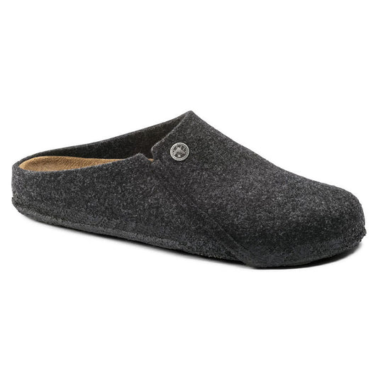 Birkenstock Zermatt Cork Latex Footbed Slippers Dark Anthracite Grey Regular Fit
