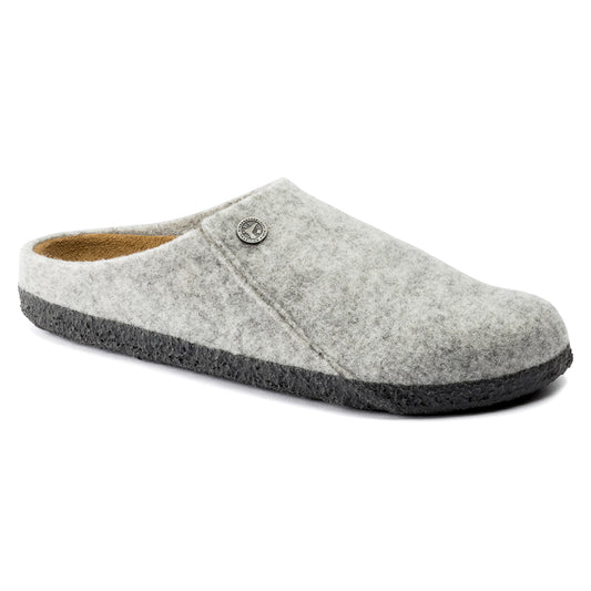 Birkenstock Zermatt Cork Latex Footbed Slippers Light Grey Regular Fit