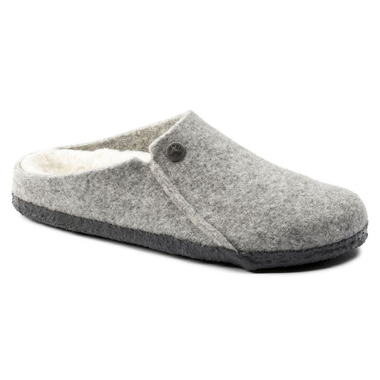 Birkenstock Zermatt Shearling Footbed Slippers Narrow Fit Light Grey