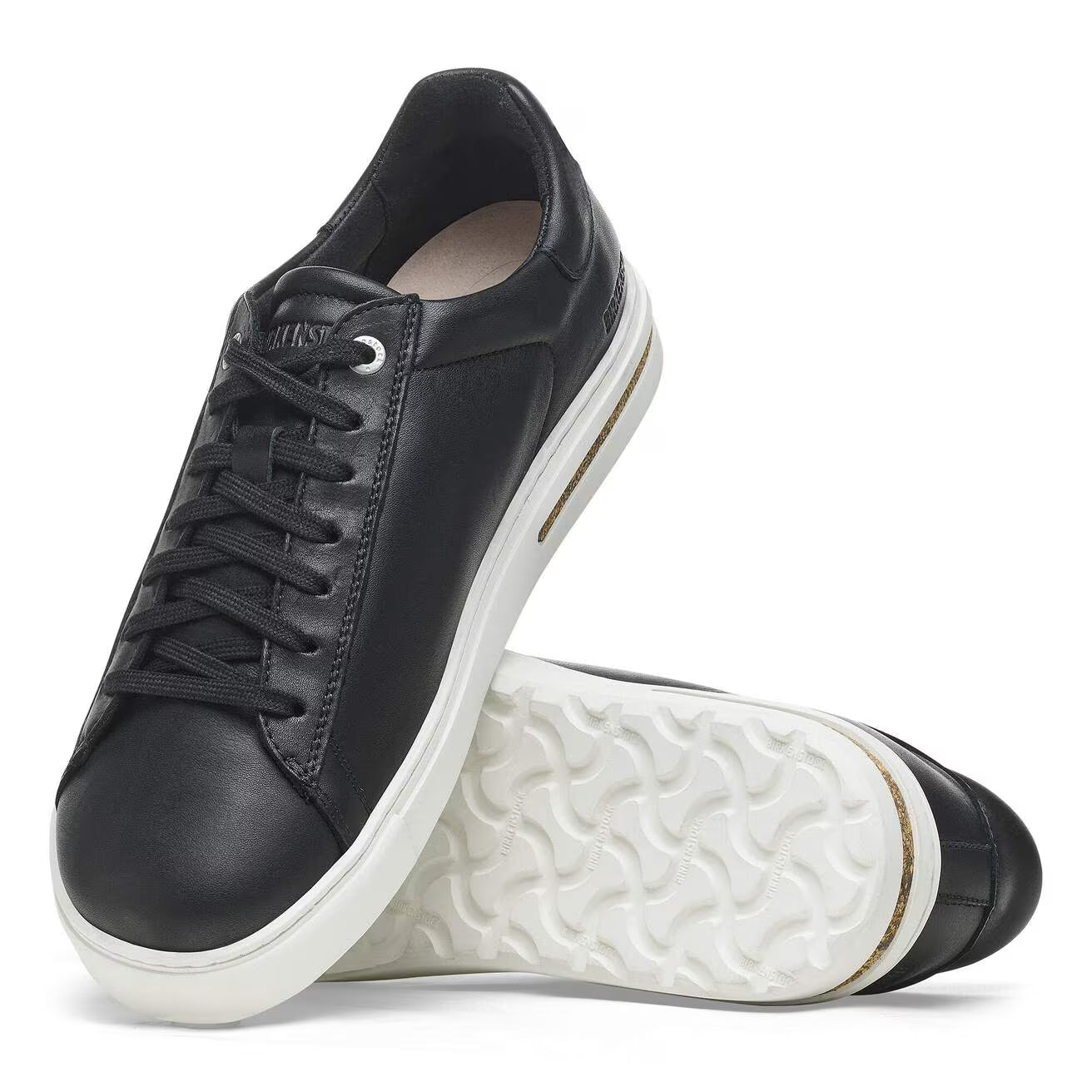 Birkenstock Bend Low Natural Leather Trainer Style Black Regular Fit