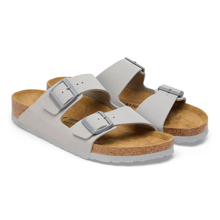 Birkenstock Arizona Two-Strap Birko-Flor Sandals Stone Coin Narrow