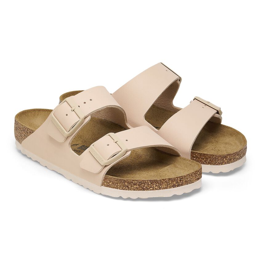 Birkenstock Arizona Two-Strap Birko-Flor Sandals New Beige Regular Fit