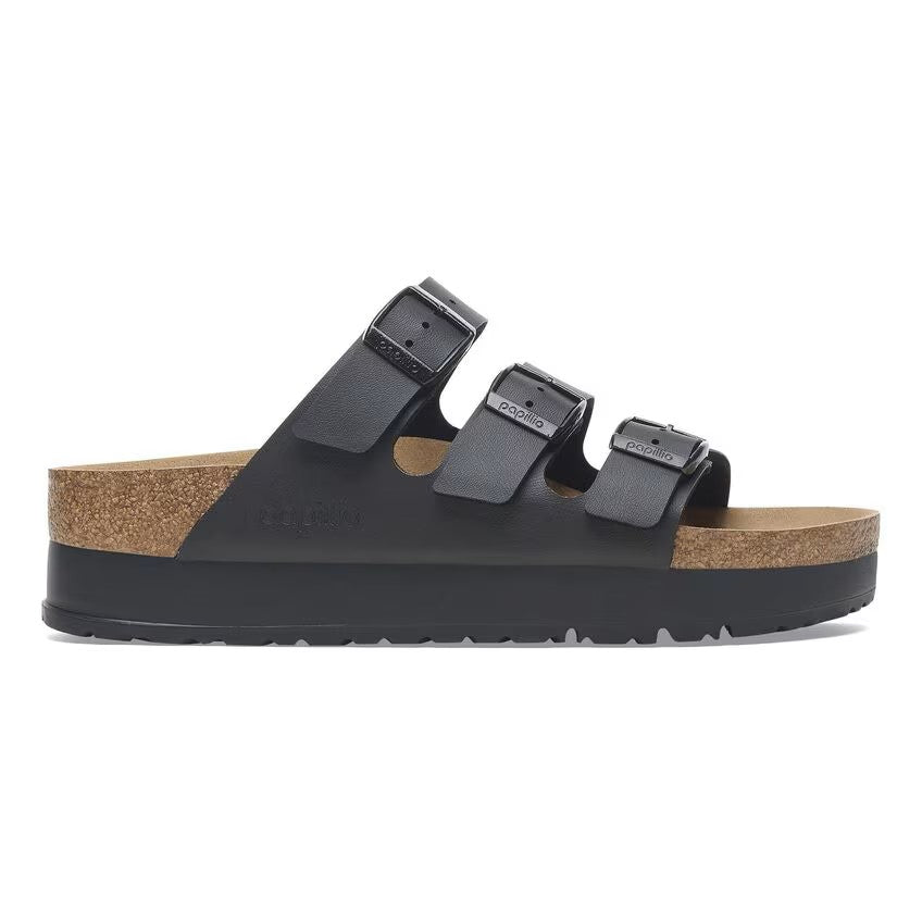 Birkenstock Care Essentials Birko-Flor 3-Strap Sandals Black Narrow Width