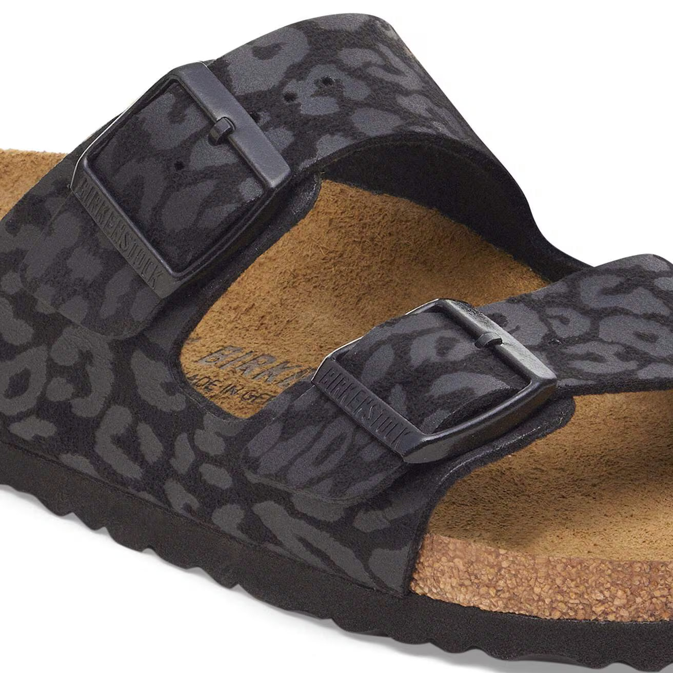 Birkenstock Arizona Synthetics Women Sandals Leo Black Regular Fit