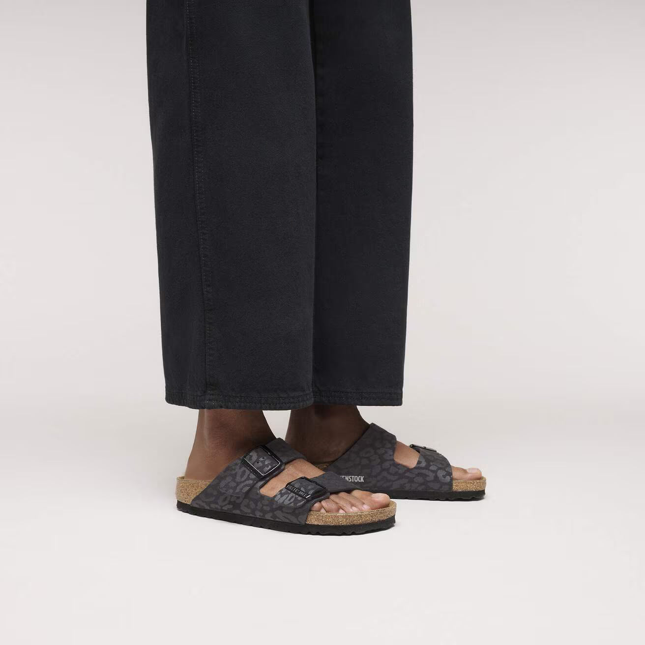 Birkenstock Arizona Synthetics Women Sandals Leo Black Regular Fit