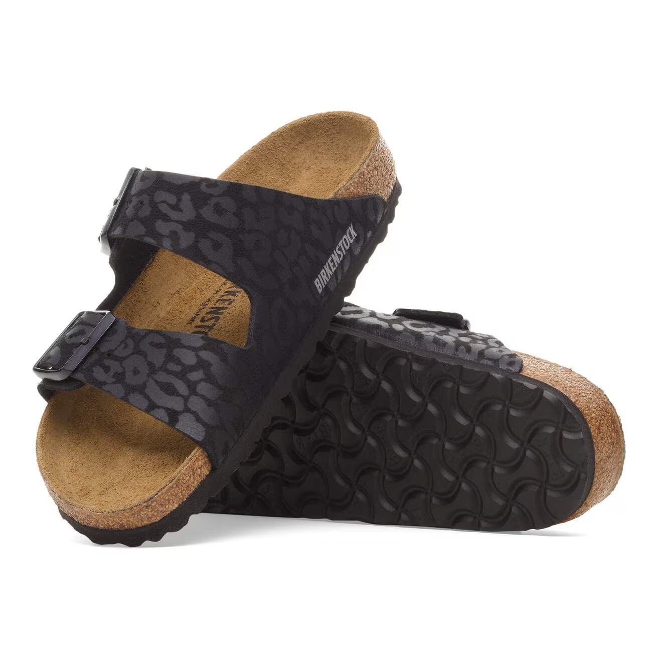 Birkenstock Arizona Synthetics Women Sandals Leo Black Regular Fit