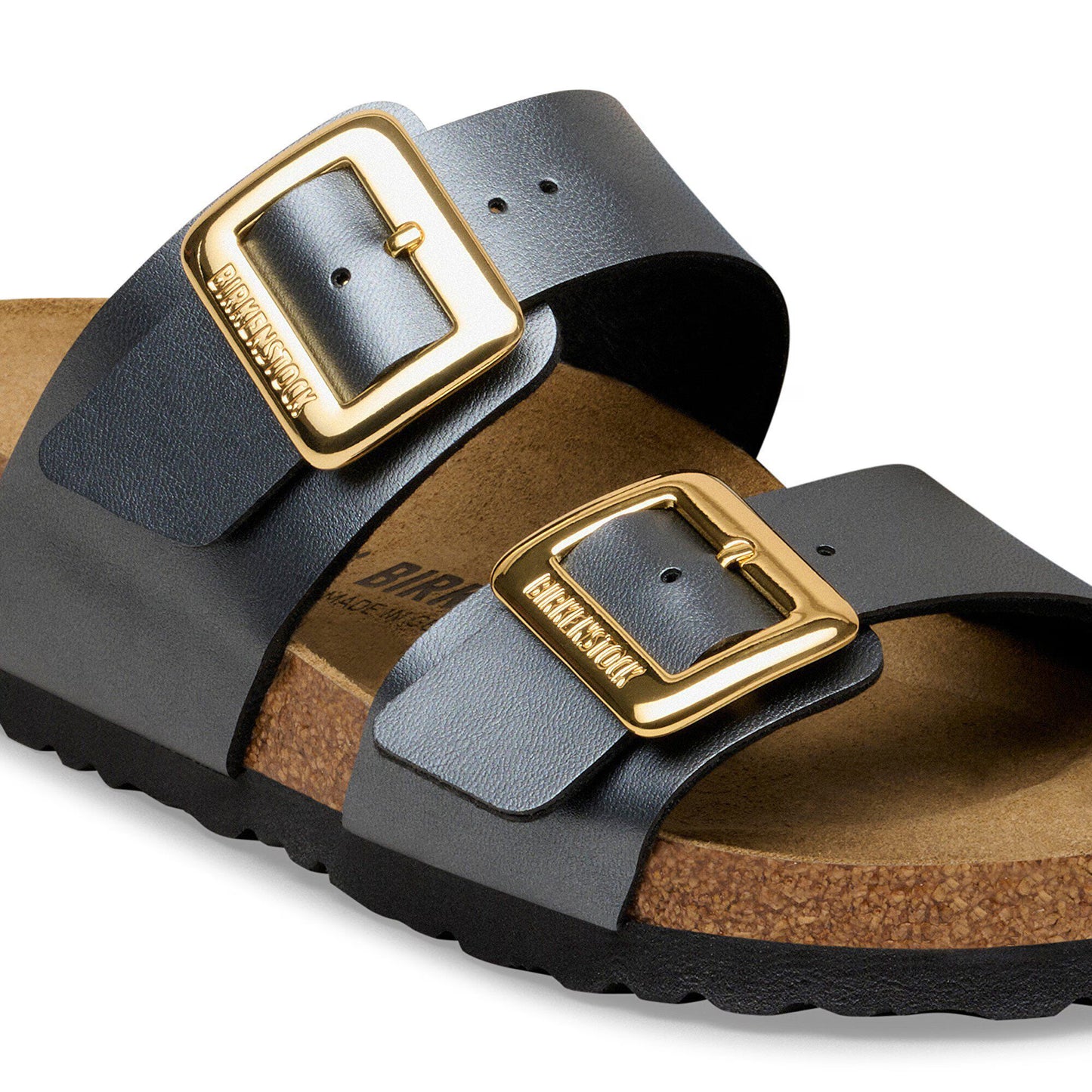 Birkenstock Sydney Cushion Buckle Sandals Black Narrow Fit