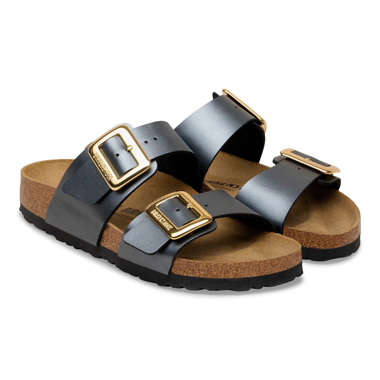 Birkenstock Sydney Cushion Buckle Sandals Black Narrow Fit