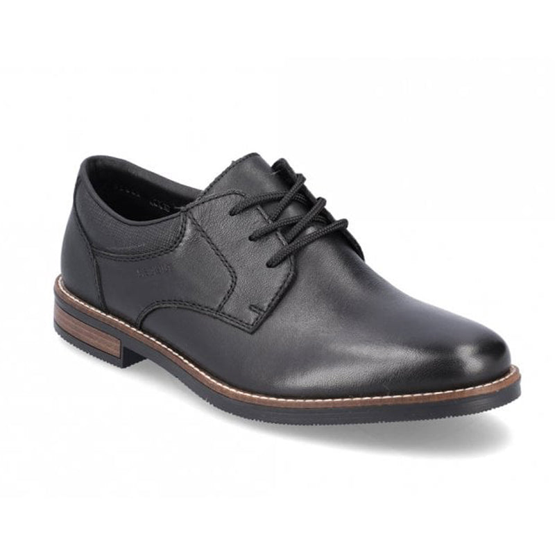 Mens Rieker Smart Leather Shoes Black