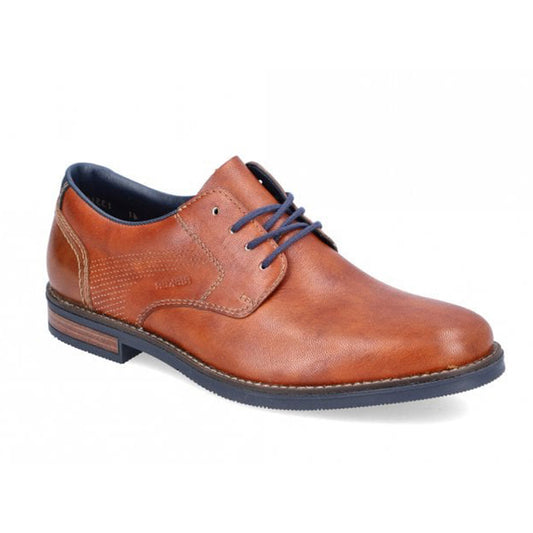 Mens Rieker Smart Leather Shoes Brown