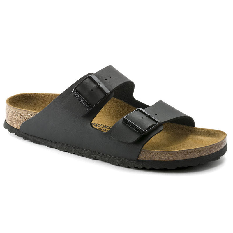 Birkenstock Arizona Two-Strap Birko-Flor Sandals Black Narrow Fit