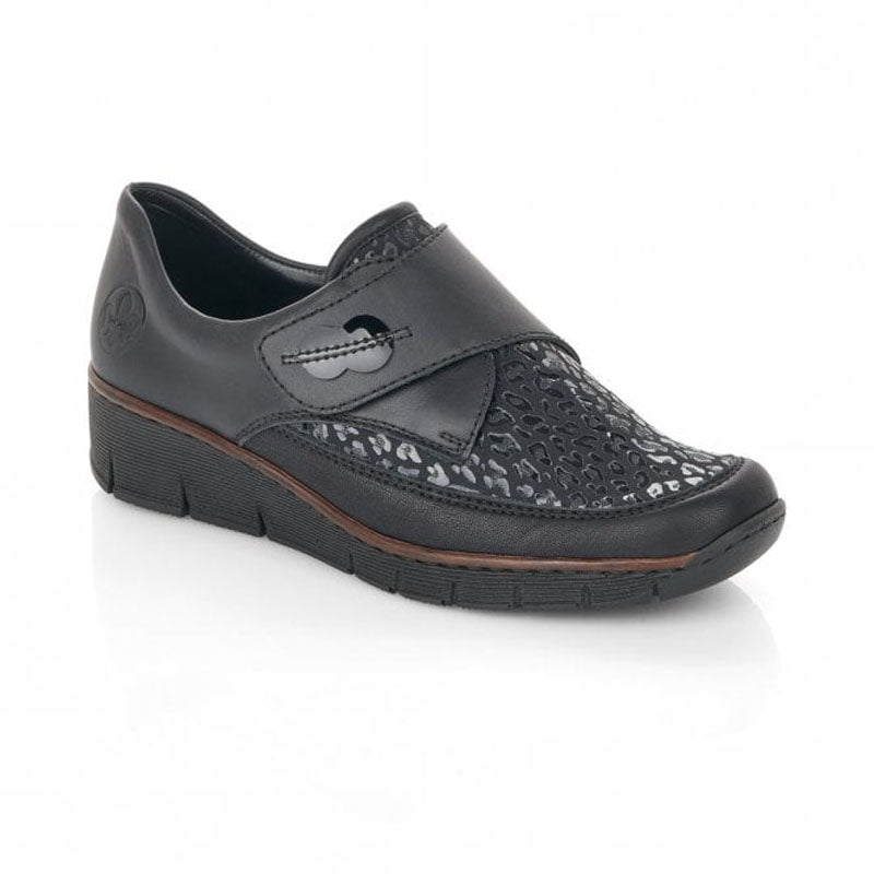 Womens Rieker Wide Shoes Black