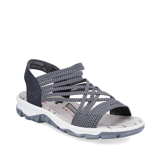 Womens Rieker Elasticated Sandals Blue