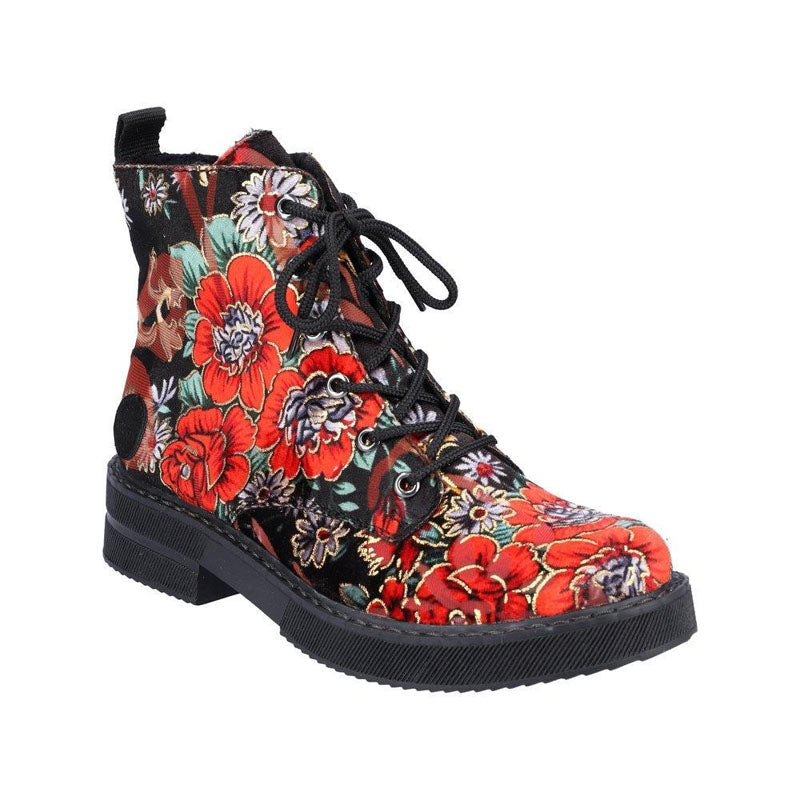 Womens Rieker Fleece Lining Boots Flower Multi