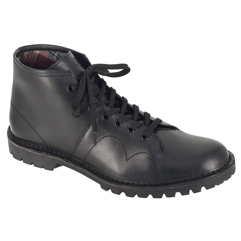 Grafters Original Monkey Boots Retro Leather Black