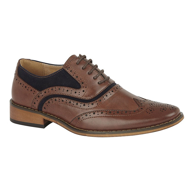 Boys Goor Brogue Oxford Shoe Tan