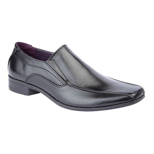 Boys US Brass School Formal Slip On Shoes Black