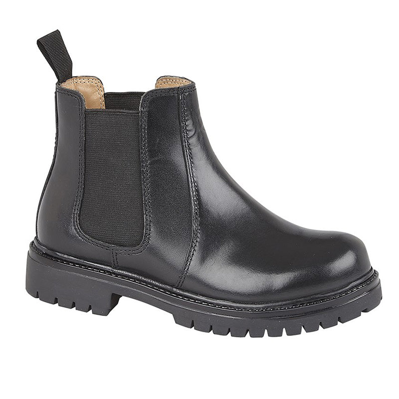 Boys Grafters Twin Gusset Ankle Boot Black