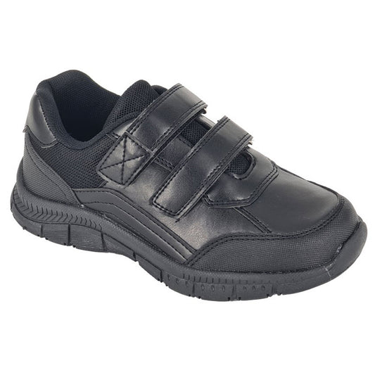 Boys R21 Touch Fastening Shoe Black