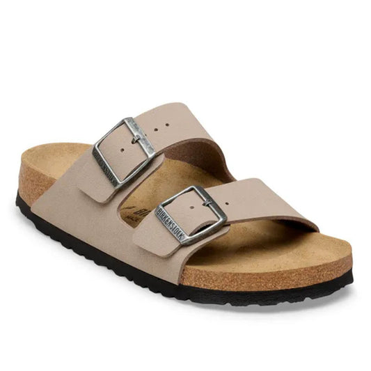 Birkenstock Arizona Birkibuc Sandals Grey Taupe Narrow Fit