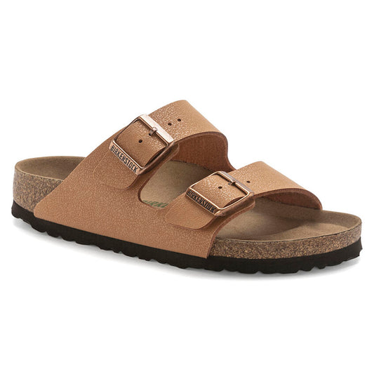 Birkenstock Arizona Two-Strap Birko-Flor Nubuck Vegan Sandals Pecan Narrow Fit