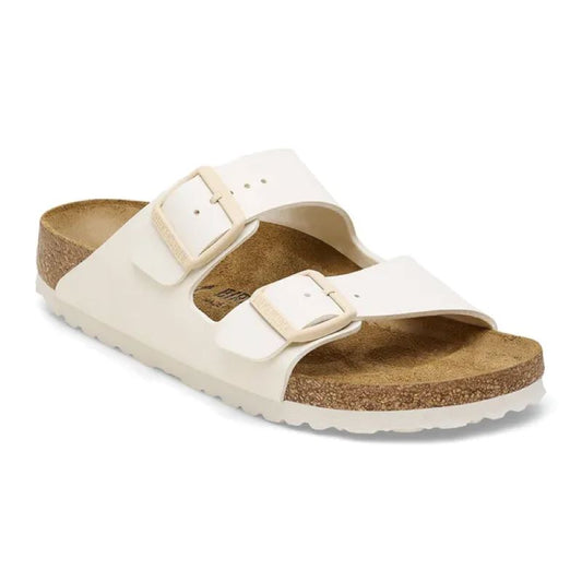 Birkenstock Arizona Two-Strap Birko-Flor Sandals White Eggshell Regular Fit brookfield comfort