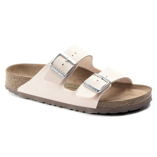 Birkenstock Arizona Two-Strap Birko-Flor Sandals Vegan Light Rose Narrow Fit