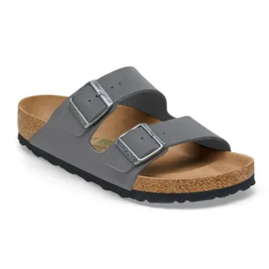 Birkenstock Arizona Birko-Flor Vegan Nubuck Unisex Sandals Concrete Grey Narrow Fit